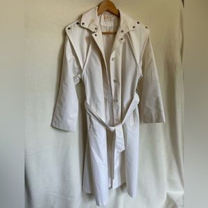 Vintage Malber-ette 1980’s white trench coat